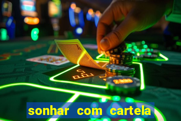 sonhar com cartela de bingo